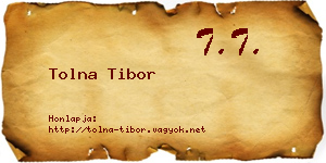 Tolna Tibor névjegykártya